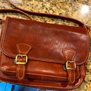 Made in Italy leather cross over bag.